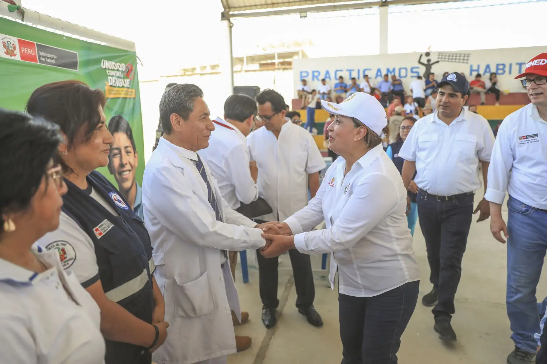 Supervisión de los módulos de atención médica en el marco de la Intervención Multisectorial en Sullana. Foto: Prensa Presidencia