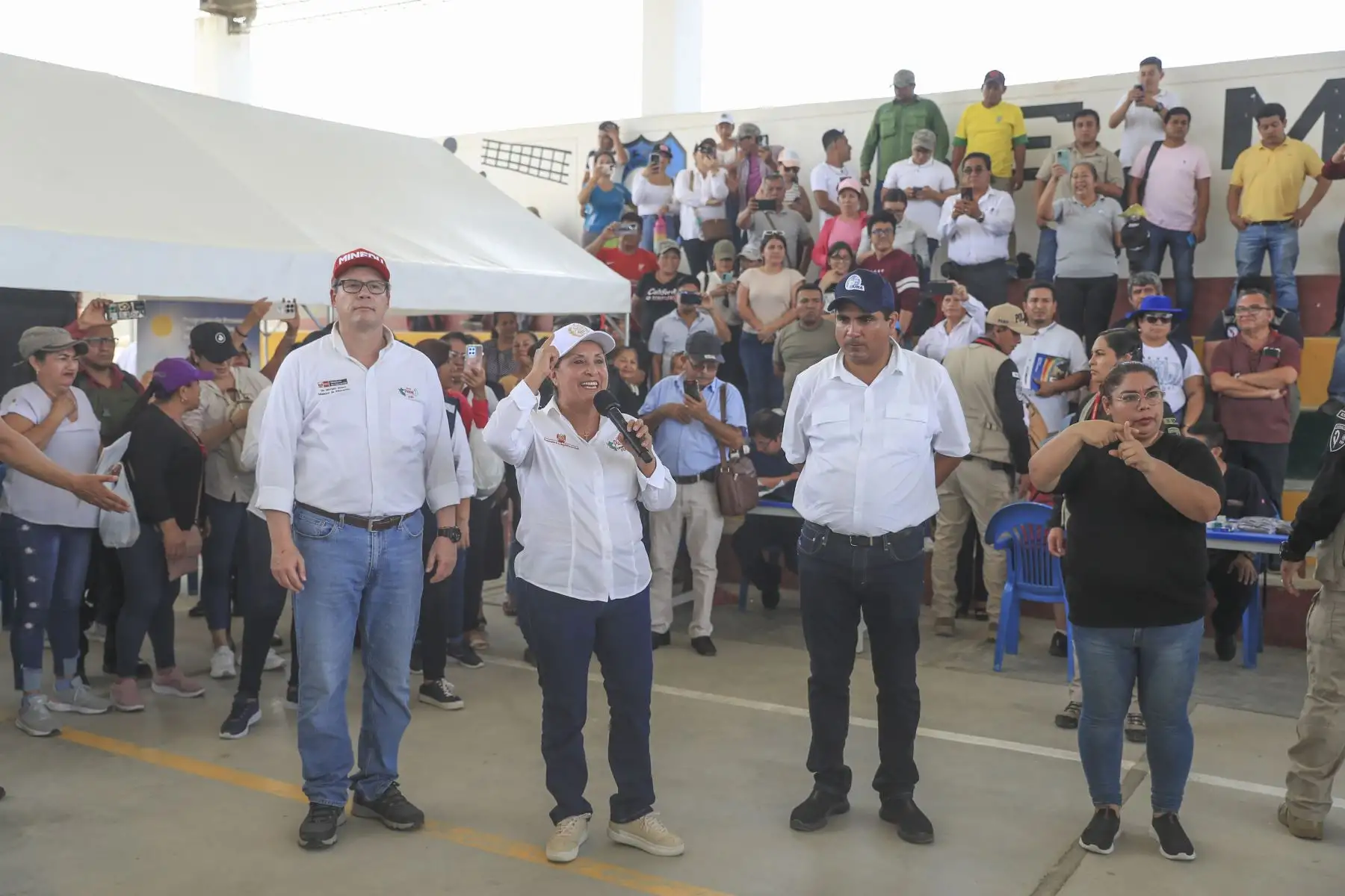 Supervisión de los módulos de atención médica en el marco de la Intervención Multisectorial en Sullana. Foto: Prensa Presidencia