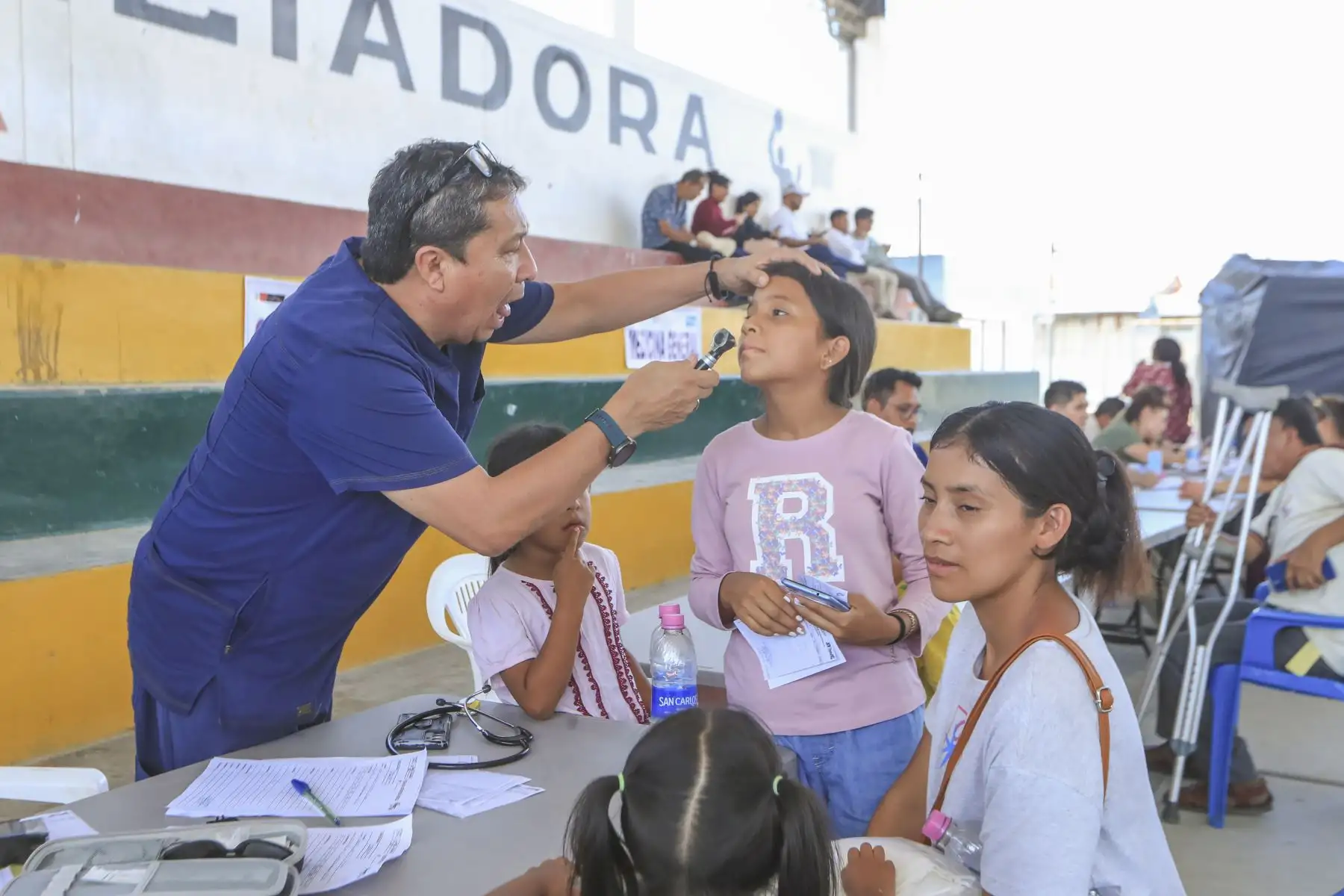 Supervisión de los módulos de atención médica en el marco de la Intervención Multisectorial en Sullana. Foto: Prensa Presidencia