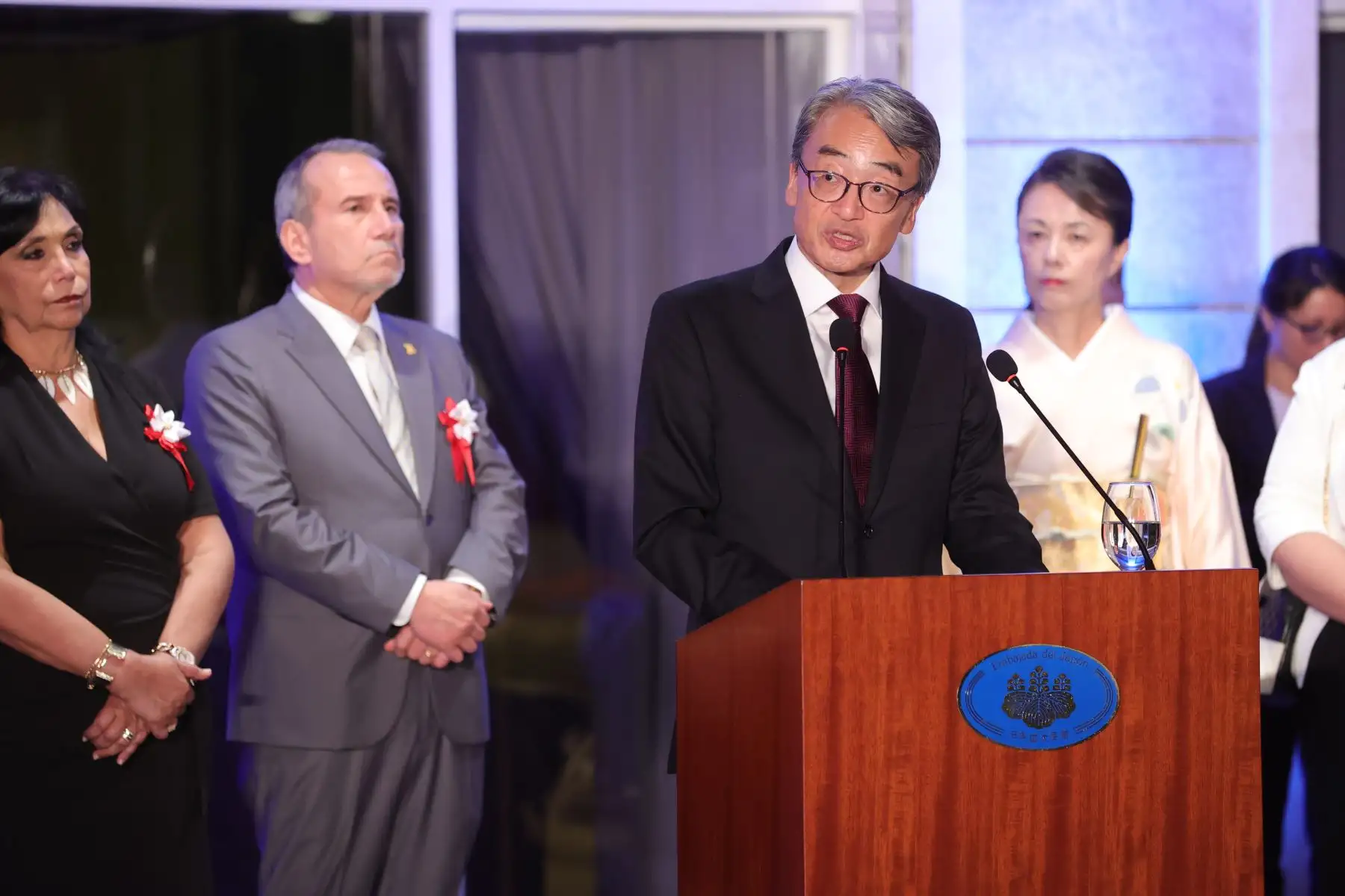 Embajador japonés Tsuyoshi Yamamoto, ofrece una recepción por el Día Nacional de Japón. Foto: ANDINA/Melina Mejía