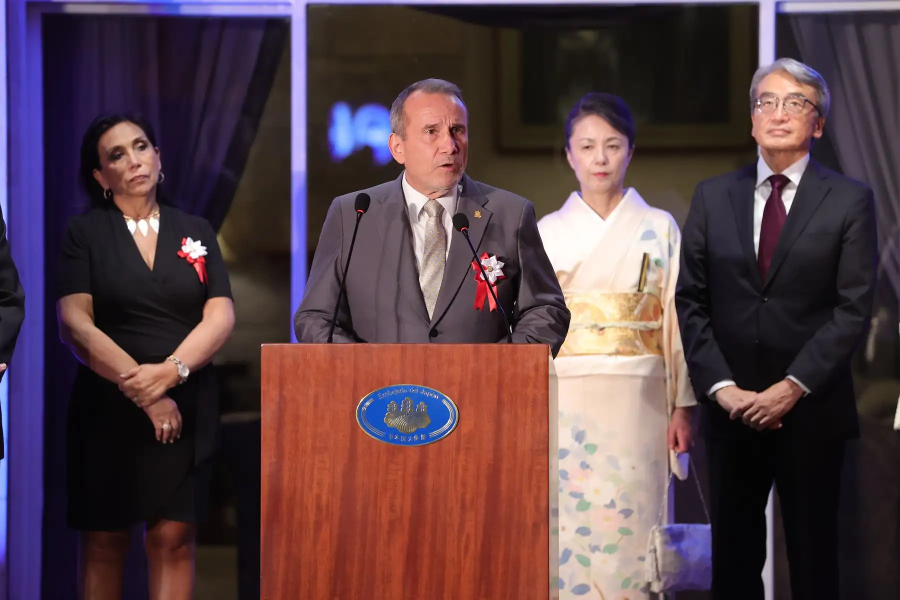 Embajador japonés Tsuyoshi Yamamoto, ofrece una recepción por el Día Nacional de Japón. Foto: ANDINA/Melina Mejía