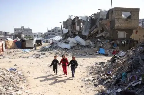 Imagen de los escombros en Jabalia, en el norte de la Franja de Gaza (imagen referencial). Foto: AFP