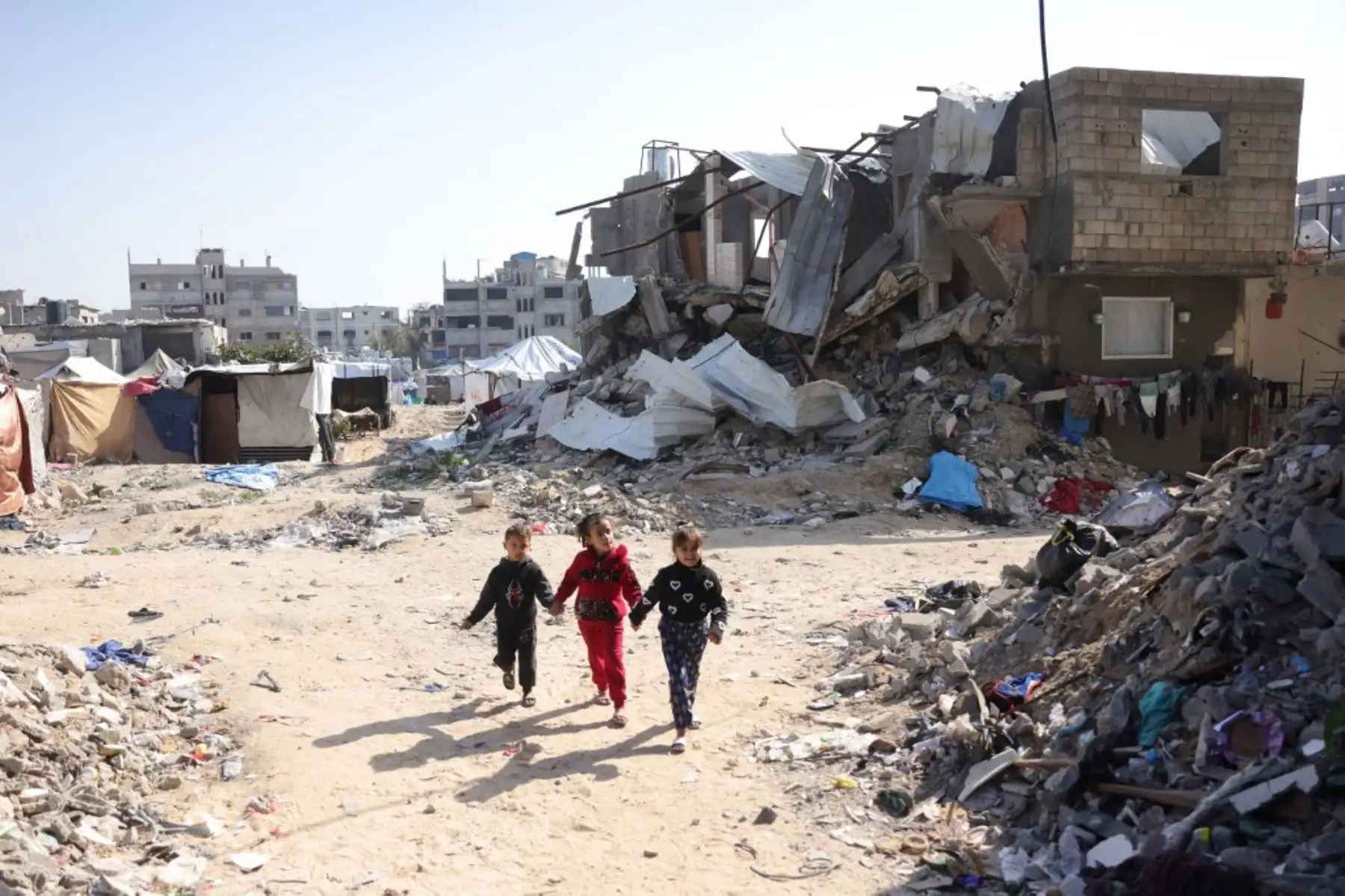 Imagen de los escombros en Jabalia, en el norte de la Franja de Gaza (imagen referencial). Foto: AFP