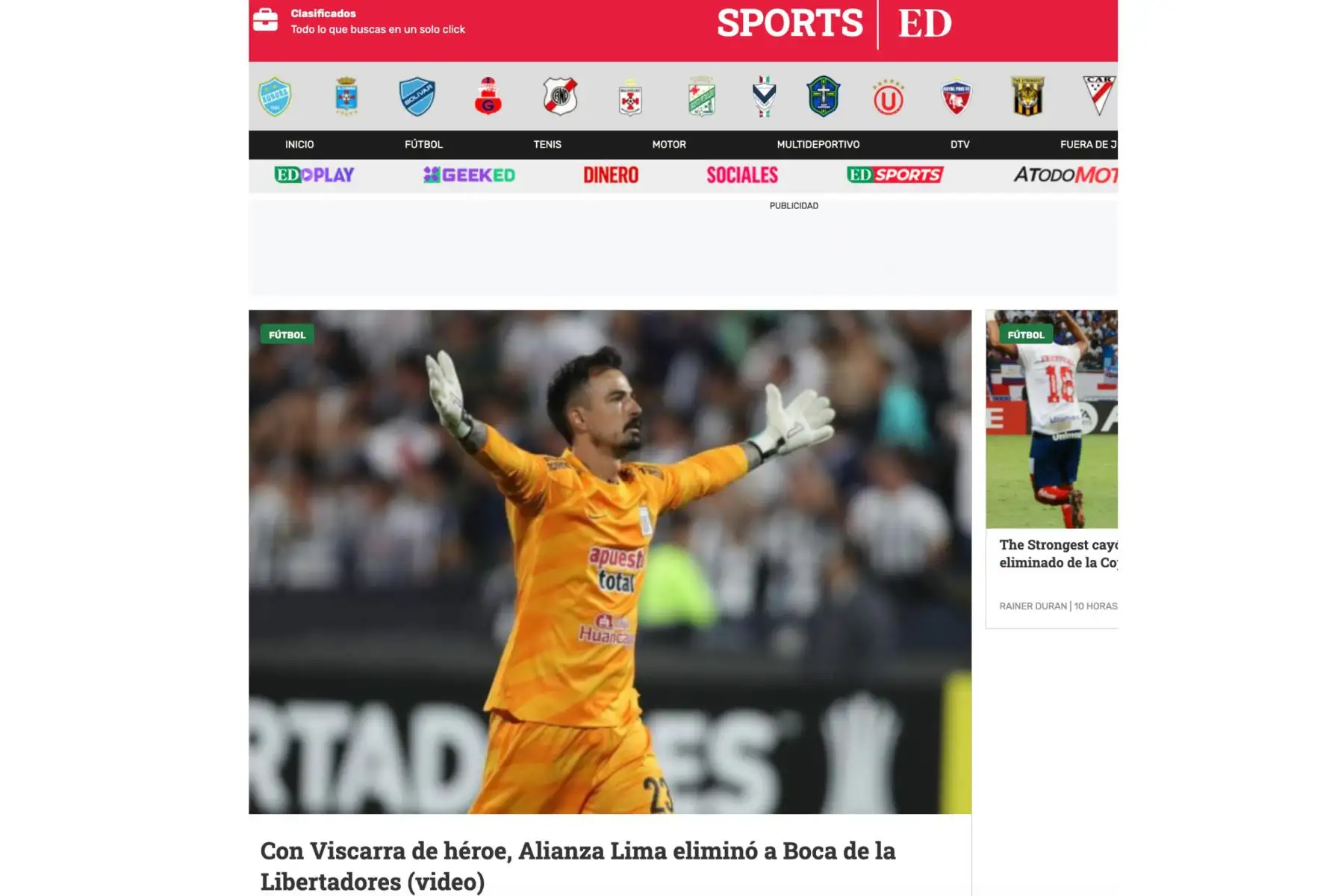 Con Viscarra de héroe, Alianza Lima eliminó a Boca de la Libertadores. Foto: Captura TV