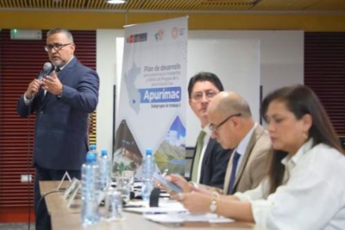 El viceministro de Salud Pública, Ricardo Peña, lideró mesa de trabajo para el desarrollo de la provincia de Cotabambas y del distrito de Progreso. Foto: Minsa