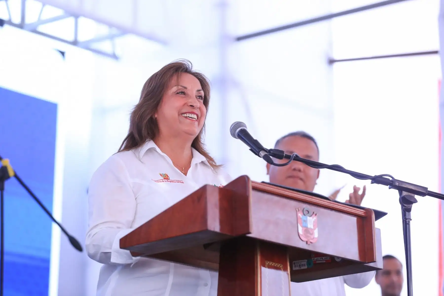La presidenta de la república, Dina Boluarte, participa en la inauguración de la Feria del Empleo 2025, que se desarrolla en el distrito de Jesús María. Foto: ANDINA/Prensa Presidencia