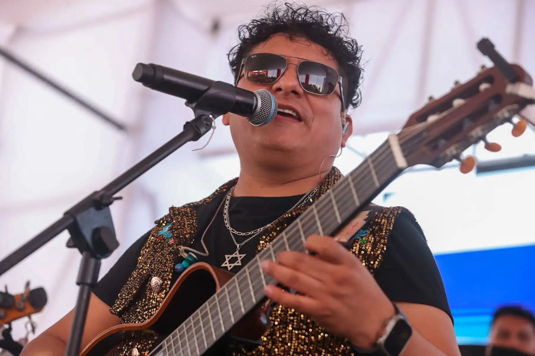 Show artístico de Max Castro y su banda en el marco de la Feria del Empleo promovida por el ministerio de Trabajo.

Foto: ANDINA/Juan Carlos Guzmán Negrini