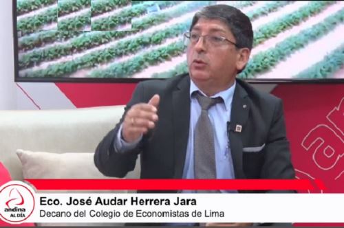 Decano del Colegio de Economistas de Lima, José Herrera Jara. Foto: Captura TV.