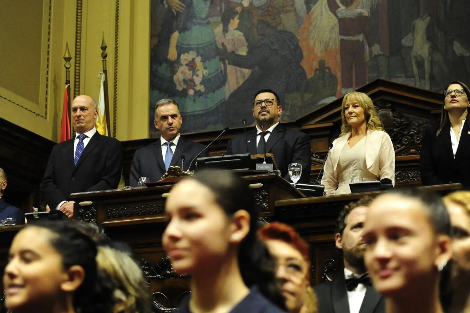 El presidente del Consejo de Ministros, Gustavo Adrianzén, participa en la Ceremonia de Compromiso de Honor Constitucional, que se celebra en el Palacio Legislativo con motivo de la toma de posesión de Orsi Yamandu como presidente de Uruguay.
Foto: PCM