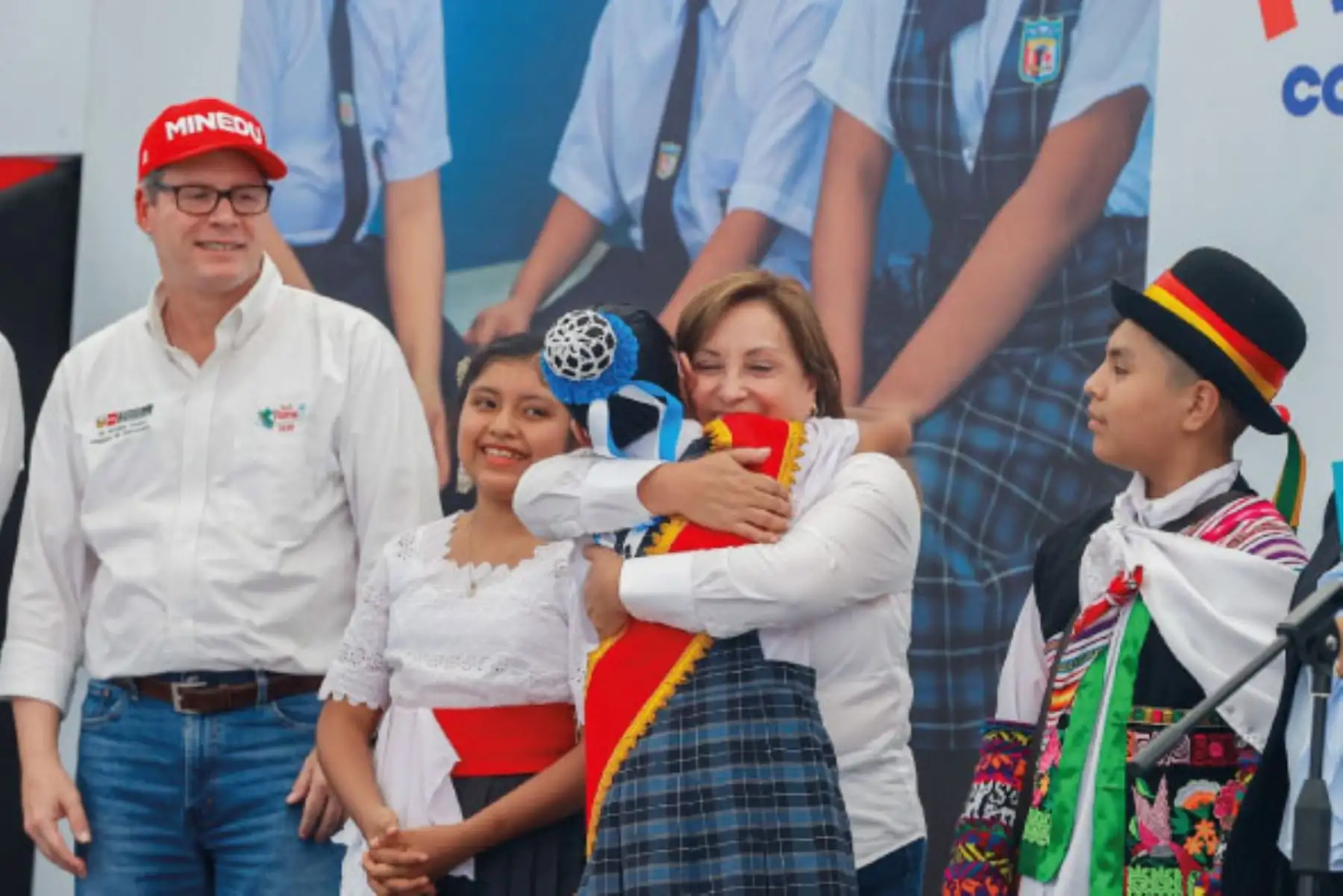 Presidenta Boluarte: la educación es inmaculada y no aceptaremos ni a degenerados ni a violentistas en las aulas. Foto: ANDINA/Prensa Presidencia