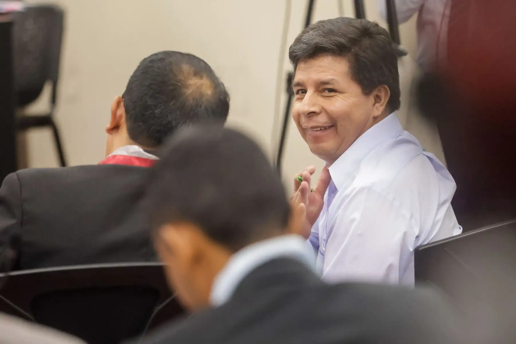 El Poder Judicial ha iniciado el juicio oral contra el expresidente Pedro Castillo por el intento de golpe de Estado del 7 de diciembre de 2022. Castillo enfrenta este juicio junto con sus exministros Betssy Chávez y Willy Huerta, quienes también son investigados por su presunta participación. Foto: ANDINA/Luis Iparraguirre
