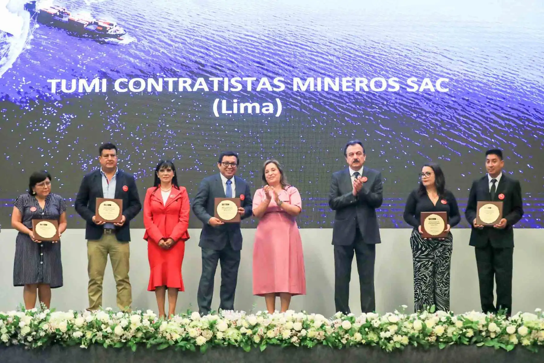 La presidenta Dina Boluarte participa en la presentación de los resultados de las exportaciones 2024, que alcanzaron un récord de $74.7 mil millones. Foto: ANDINA/Prensa Presidencia