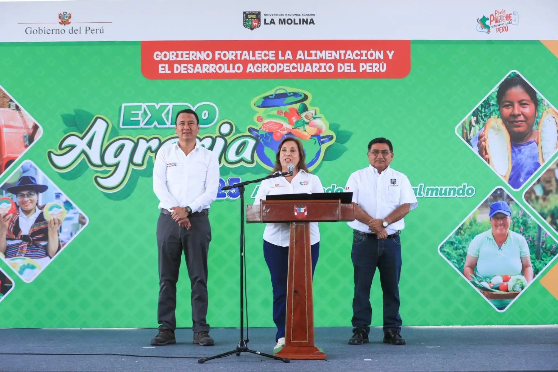 La presidenta Dina Boluarte lidera el lanzamiento de la Feria Agropecuaria - Expo Agraria 2025, una iniciativa clave para fortalecer la agricultura familiar y abrir más oportunidades para nuestros productores. Foto: ANDINA/Prensa Presidencia