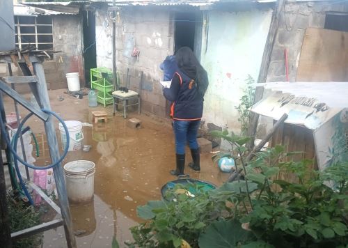 El distrito de Cerro Colorado fue uno de los más afectados por la lluvia persistente que cayó en Arequipa.  ANDINA/Difusión