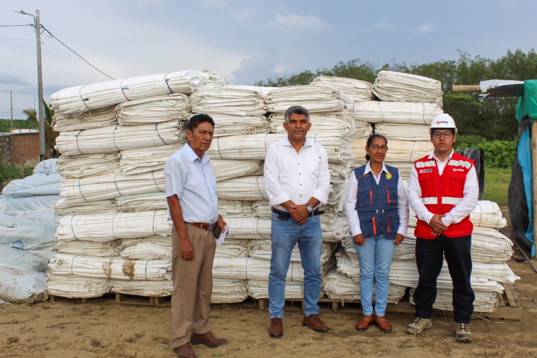 Las geobolsas permitirán fortalecer la protección en los sectores más vulnerables de la región Tumbes. Foto: ANIN