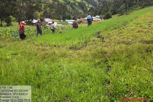 La zona de Moyán ha sido identificada como la más afectada dentro de Incahuasi.