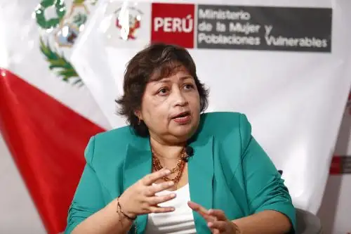 Ministra de la Mujer y Poblaciones Vulnerables, Fanny Montellanos Carbajal. Foto: ANDINA/Daniel Bracamonte