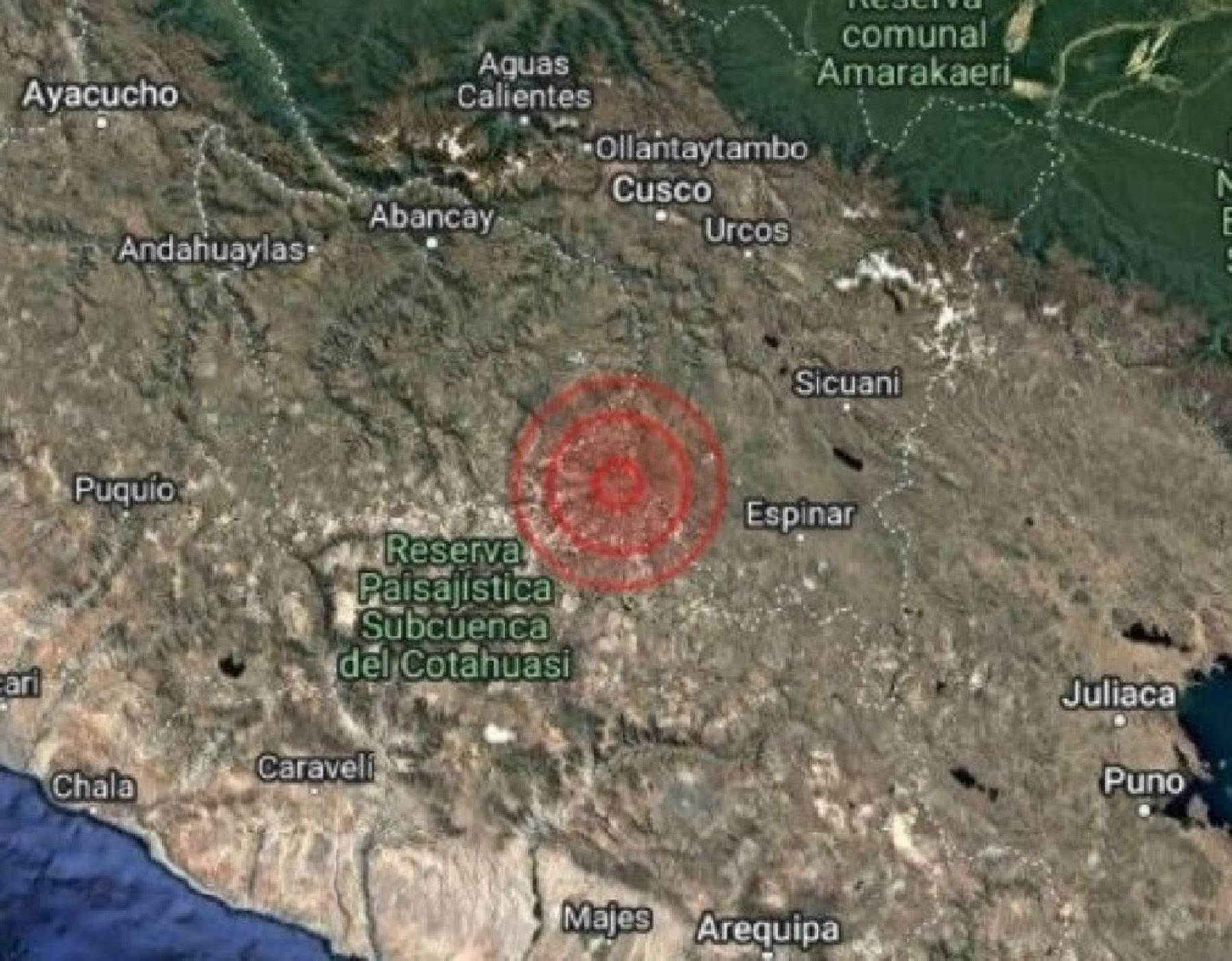 Un temblor de magnitud 5.0 se registró esta mañana en la provincia de Chumbivilcas, región Cusco.