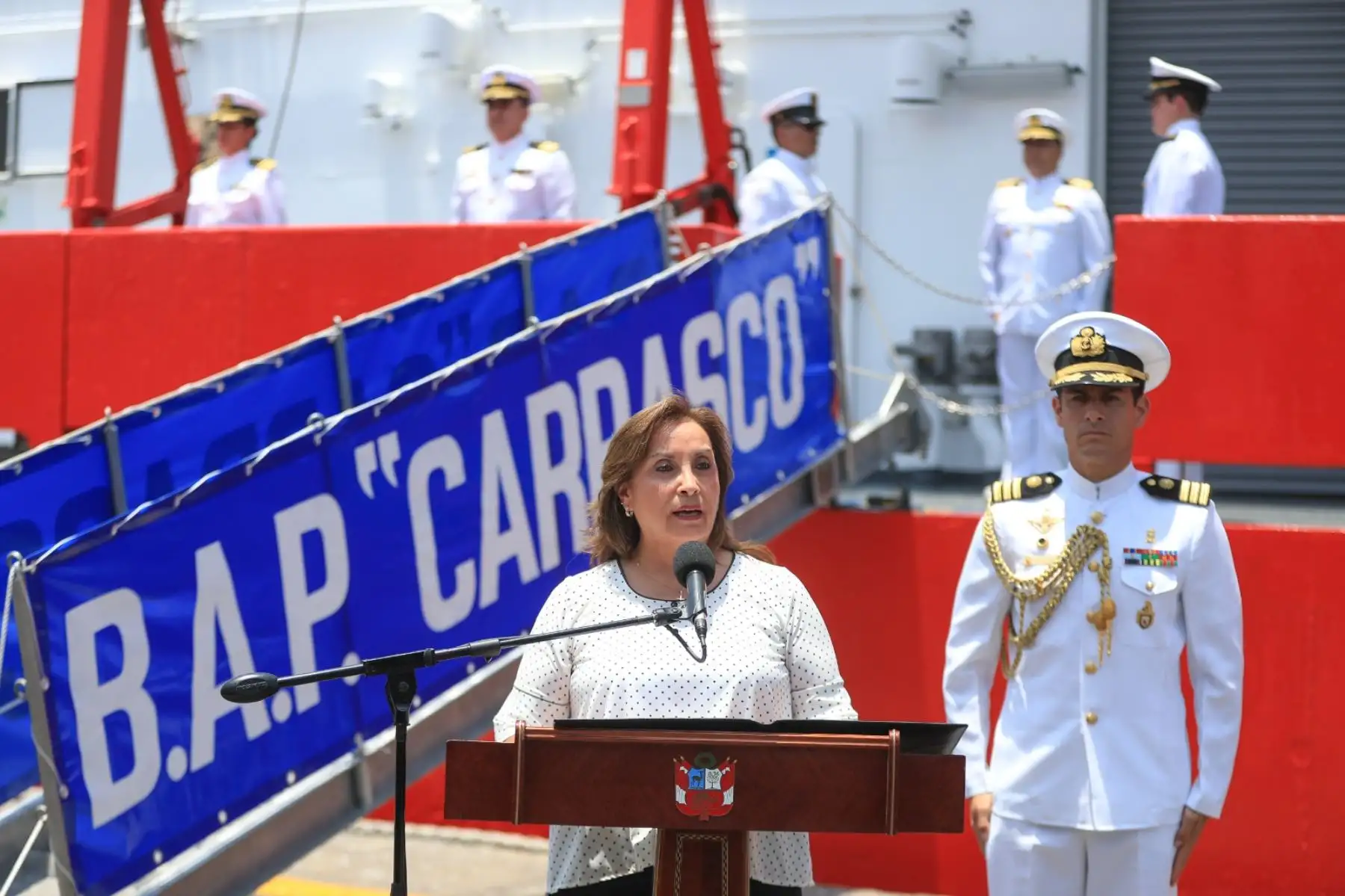 La presidenta de la República, Dina Boluarte, reconoció el esfuerzo de la 31.ª Campaña Científica del Perú a la Antártida, cuya tripulación retornó a tierras peruanas hoy viernes 7 de marzo de 2025, luego 108 días de misión en el Continente Blanco. Foto: ANDINA/Presidencia
