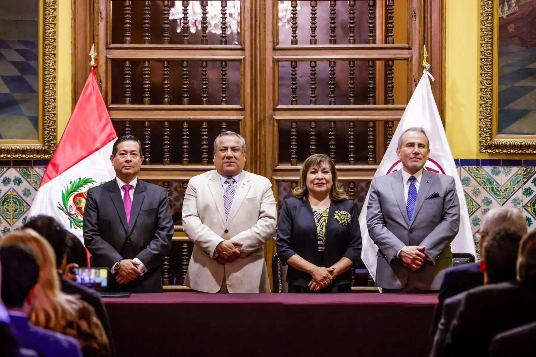 El Palacio de Torre Tagle fue sede de la presentación de la candidatura de la Dra. Luz del Carmen Ibáñez Carranza como jueza de la Corte Internacional de Justicia para el periodo 2027-2036. Actualmente jueza en la Corte Penal Internacional, cuenta con más de 20 años de experiencia en el Ministerio Público. De ser elegida, sería la primera jueza peruana en este tribunal desde José Luis Bustamante y Rivero (1961-1970). Foto: ANDINA/Luis Iparraguirre