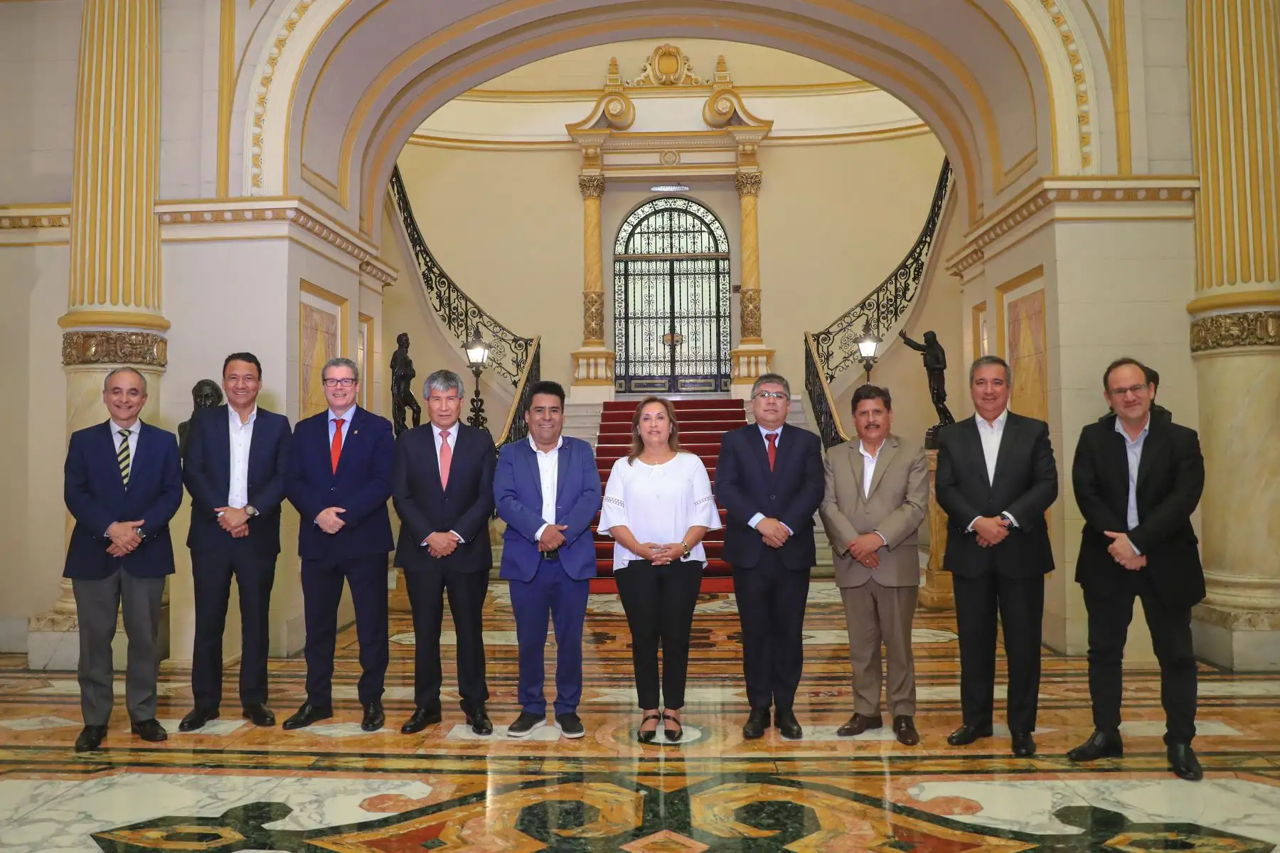 Reunión de trabajo con los Gobernadores Regionales de la Mancomunidad de Los Andes. 
Foto: ANDINA/Prensa Presidencia