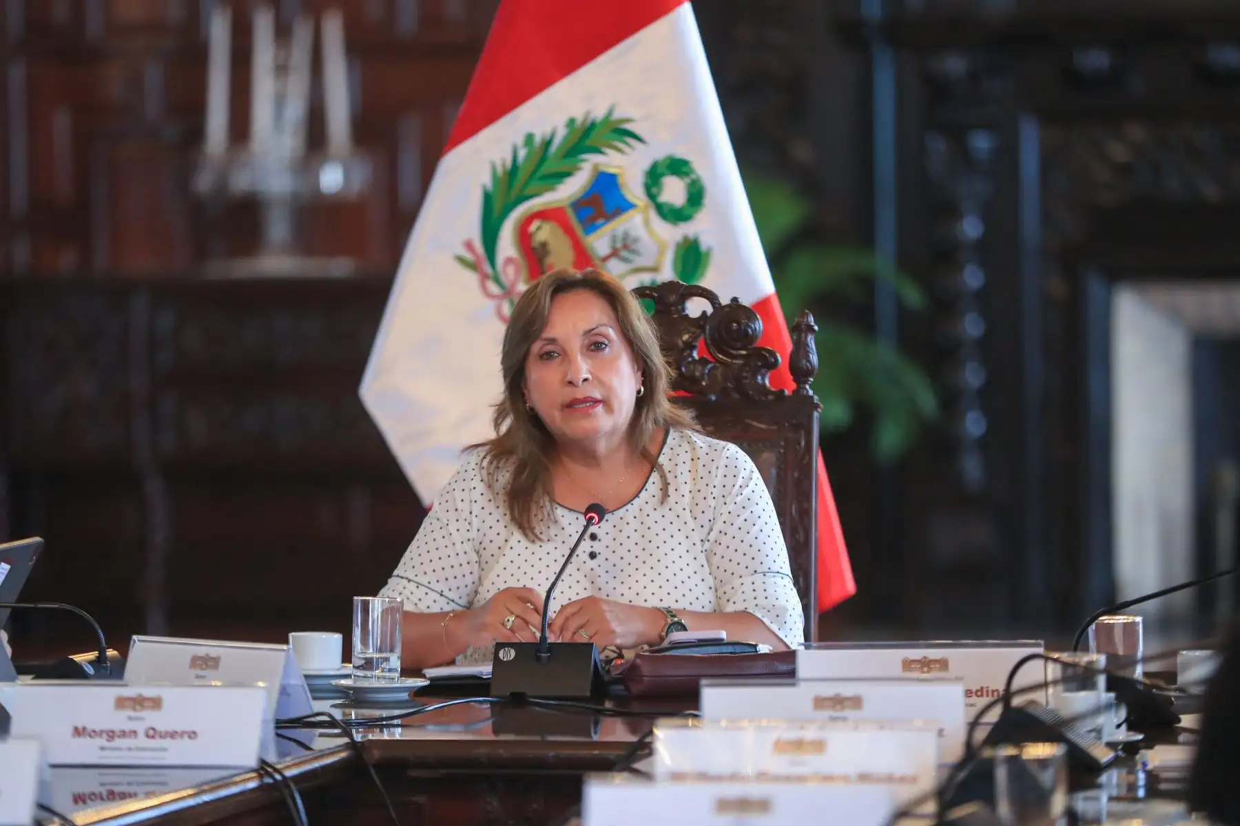 Reunión de trabajo con los Gobernadores Regionales de la Mancomunidad de Los Andes. 
Foto: ANDINA/Prensa Presidencia
