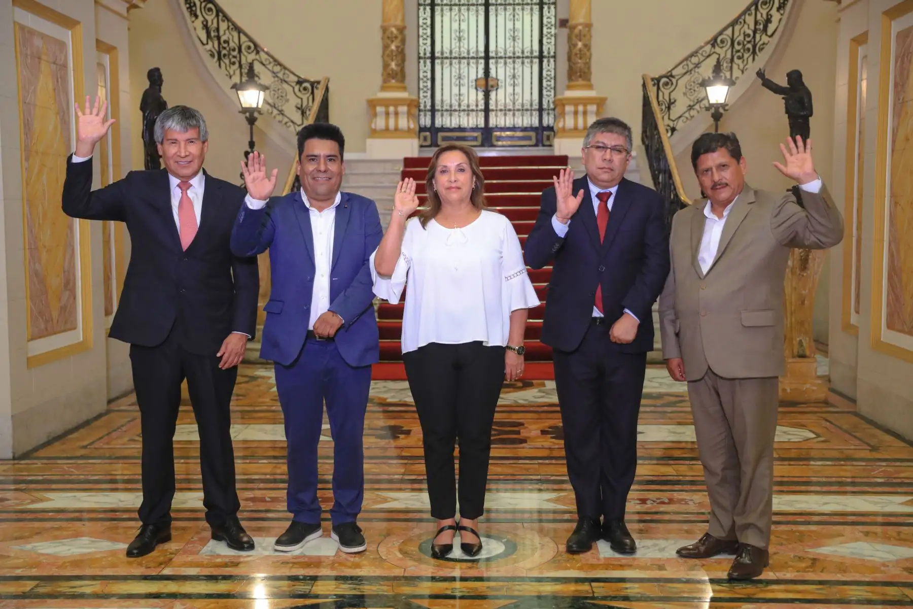 Reunión de trabajo con los Gobernadores Regionales de la Mancomunidad de Los Andes. 
Foto: ANDINA/Prensa Presidencia