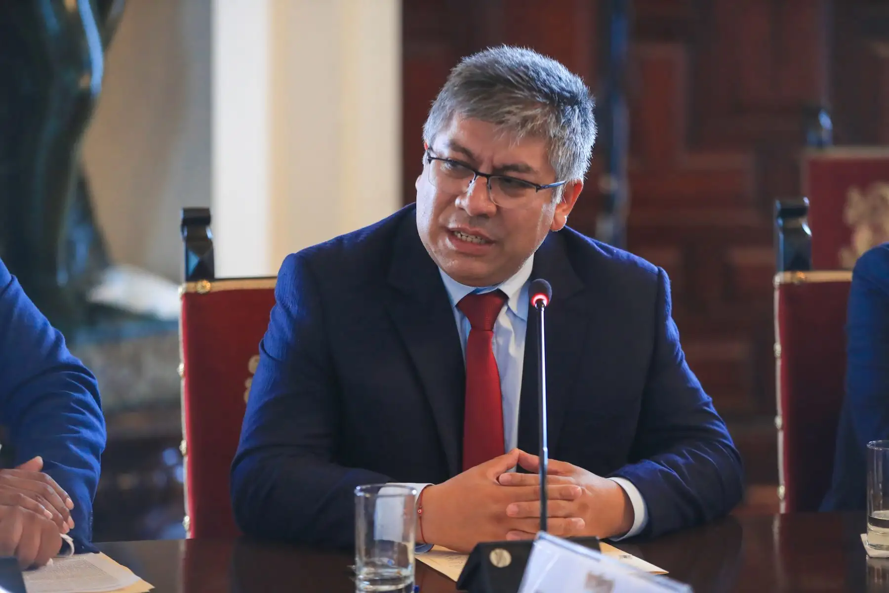 Reunión de trabajo con los Gobernadores Regionales de la Mancomunidad de Los Andes. 
Foto: ANDINA/Prensa Presidencia