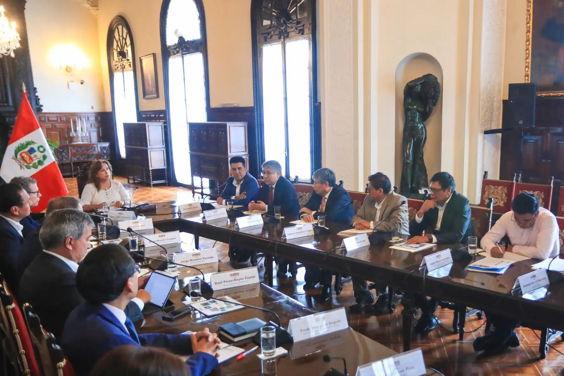 Reunión de trabajo con los Gobernadores Regionales de la Mancomunidad de Los Andes. 
Foto: ANDINA/Prensa Presidencia