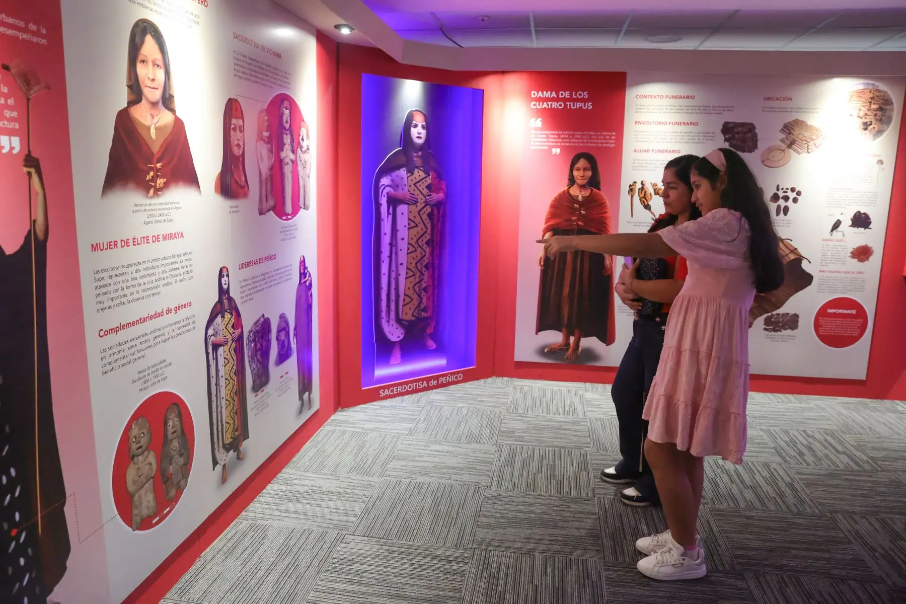 Exposición museográfica "El Rol de la Mujer en la Civilización Caral". Foto: ANDINA/Melina Mejía
