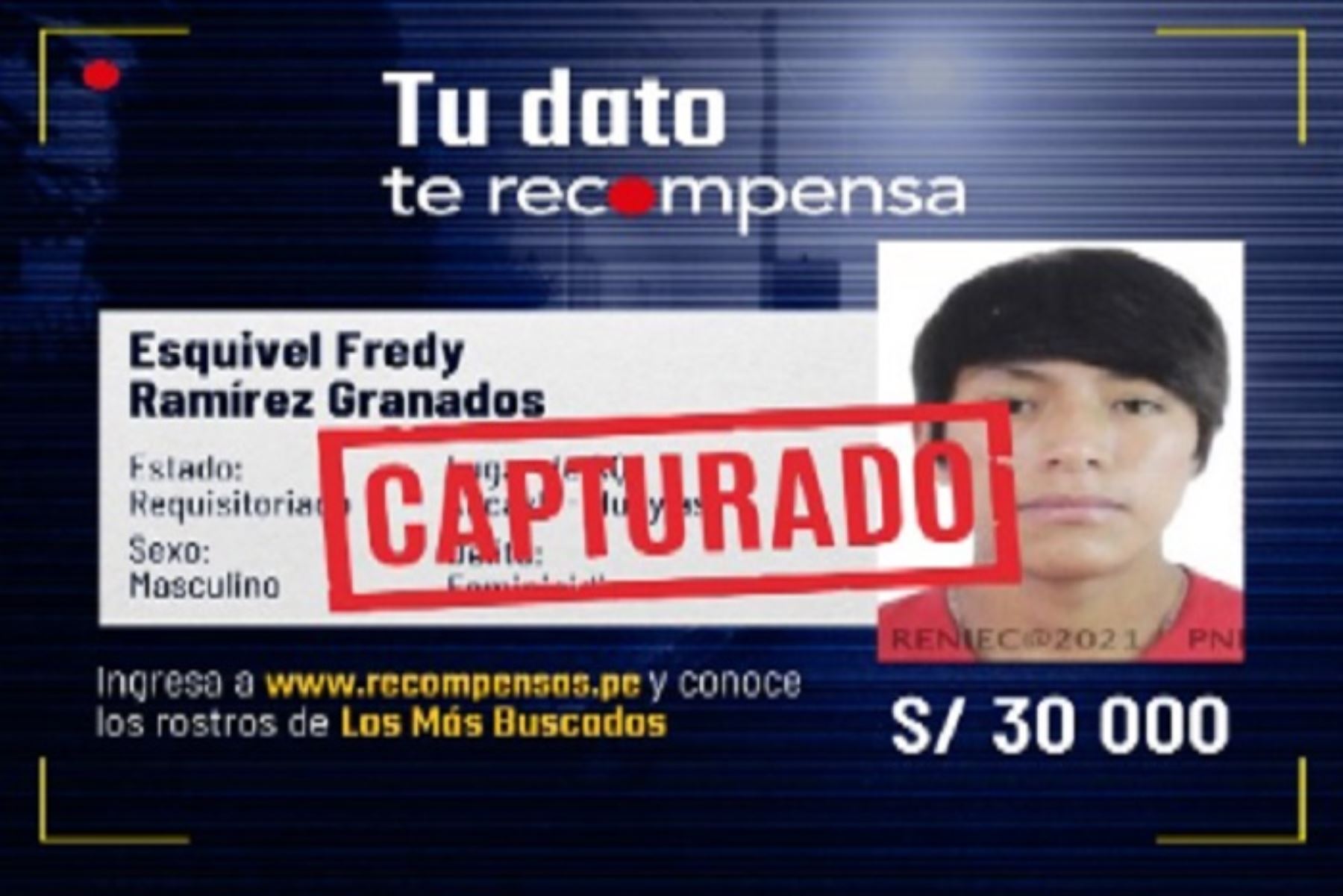 Esquivel Fredy Ramírez Granados (25) fue captturado cuando transitaba por inmediaciones de la Plaza de Armas de Ventanilla.