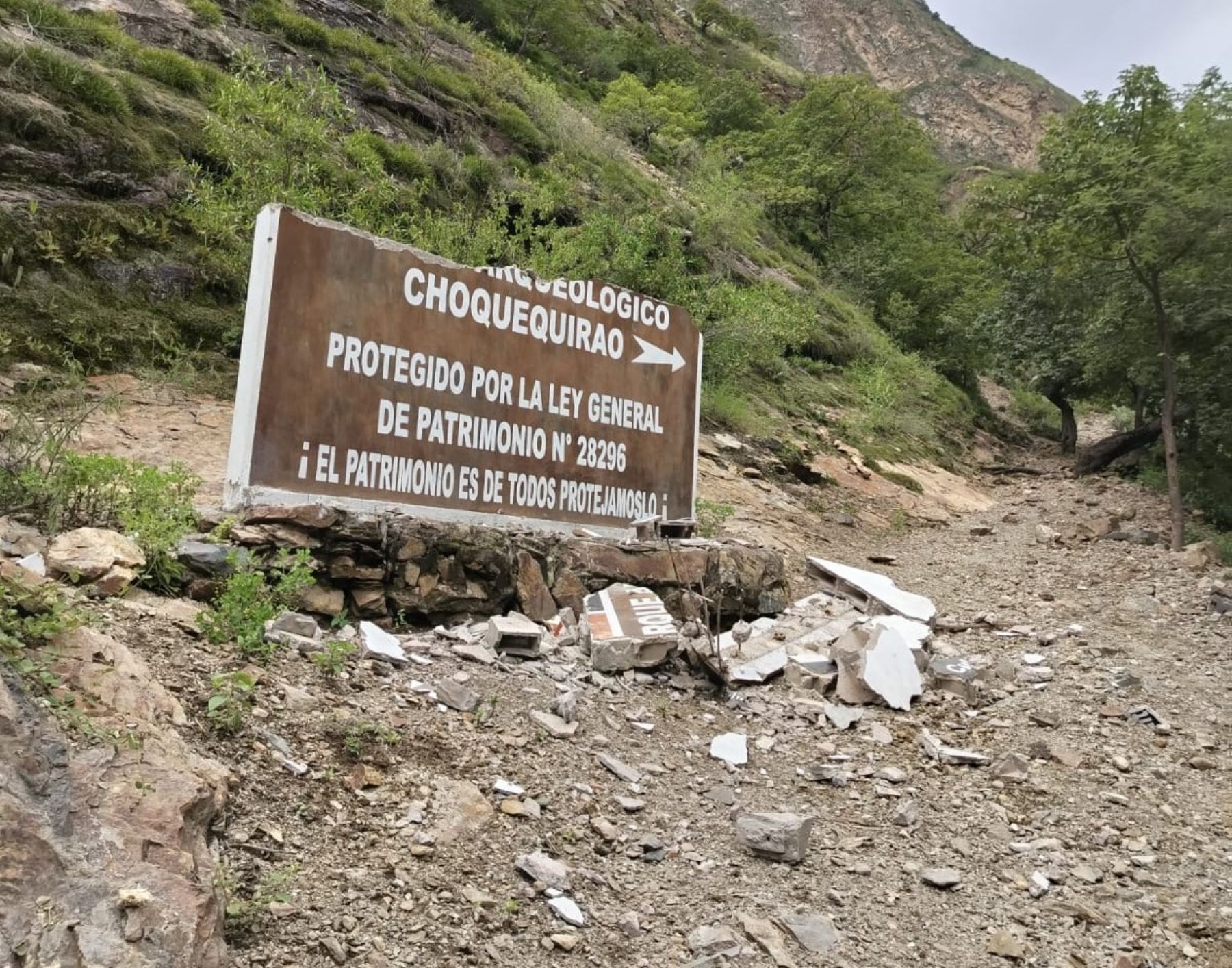 La Dirección de Cultura de Cusco suspendió el ingreso de turistas al parque arqueológico Choquequirao debido a los daños que presenta el puente de acceso debido a un deslizamiento de rocas originado por lluvias intensas. ANDINA/Difusión