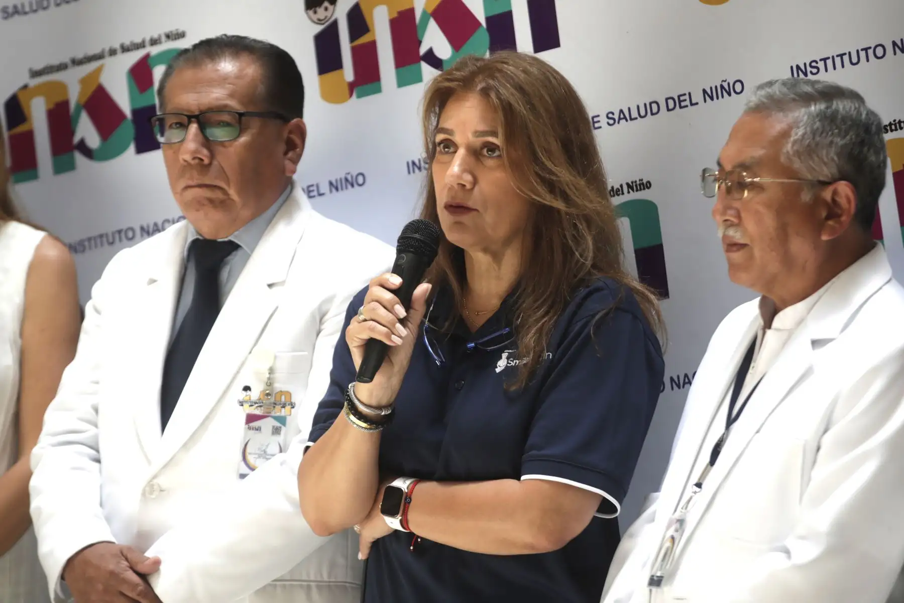 Lanzan la  "I Campaña Fisura Labio Palatina" que convoca a los menores de todo el país que deseen participar en las evaluaciones preoperatorias y que cuenten con el Seguro Integral de Salud (SIS). Los padres deberán solicitar el trámite de referencia.En la imagen, la directora senior del Programa de América del Sur de Smile Train, Dianne Erquiaga.
Foto: ANDINA/ Eddy Ramos