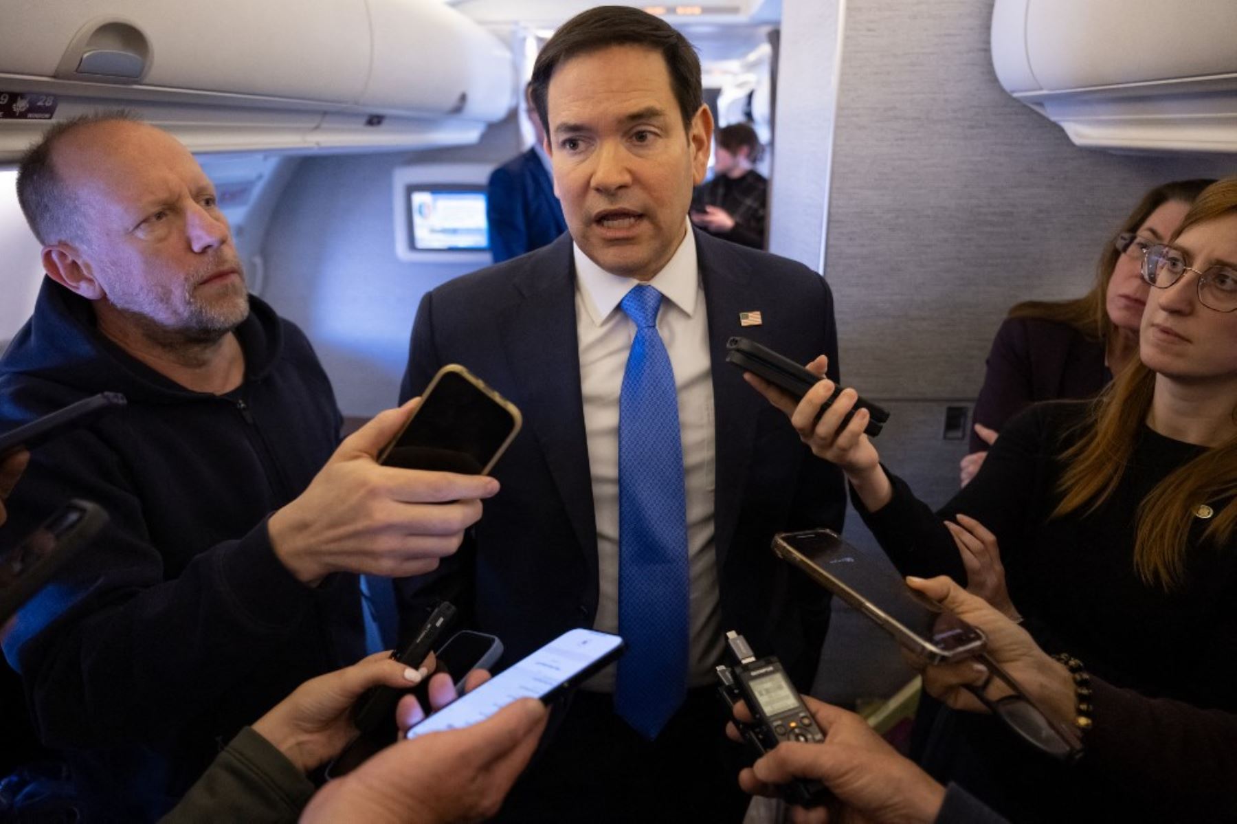 El secretario de Estado de Estados Unidos, Marco Rubio, viaja a Yeda, en Arabia Saudí. Foto: AFP