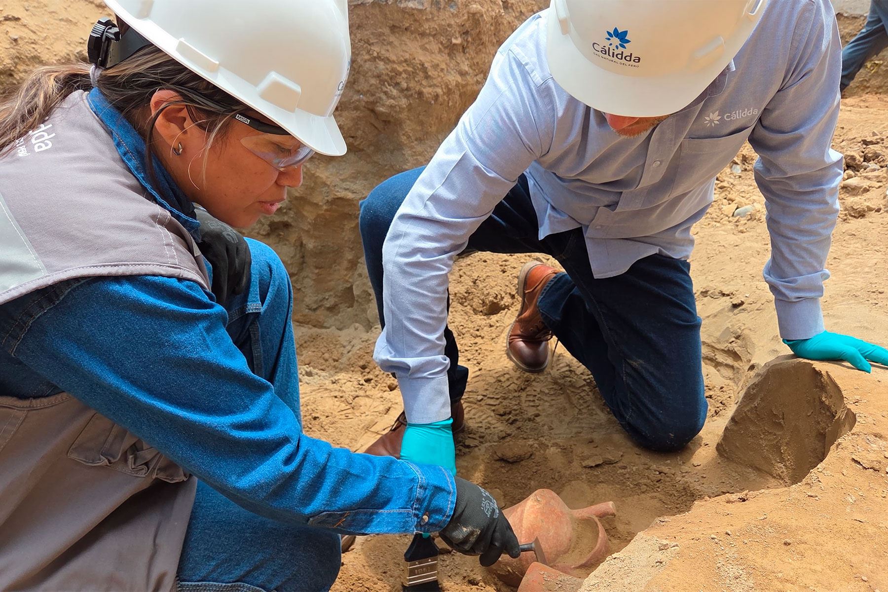 El descubrimiento de restos de aproximadamente 2,000 años de antigüedad por parte de Cálidda resalta la riqueza histórica del Perú. Foto:  ANDINA/Difusión