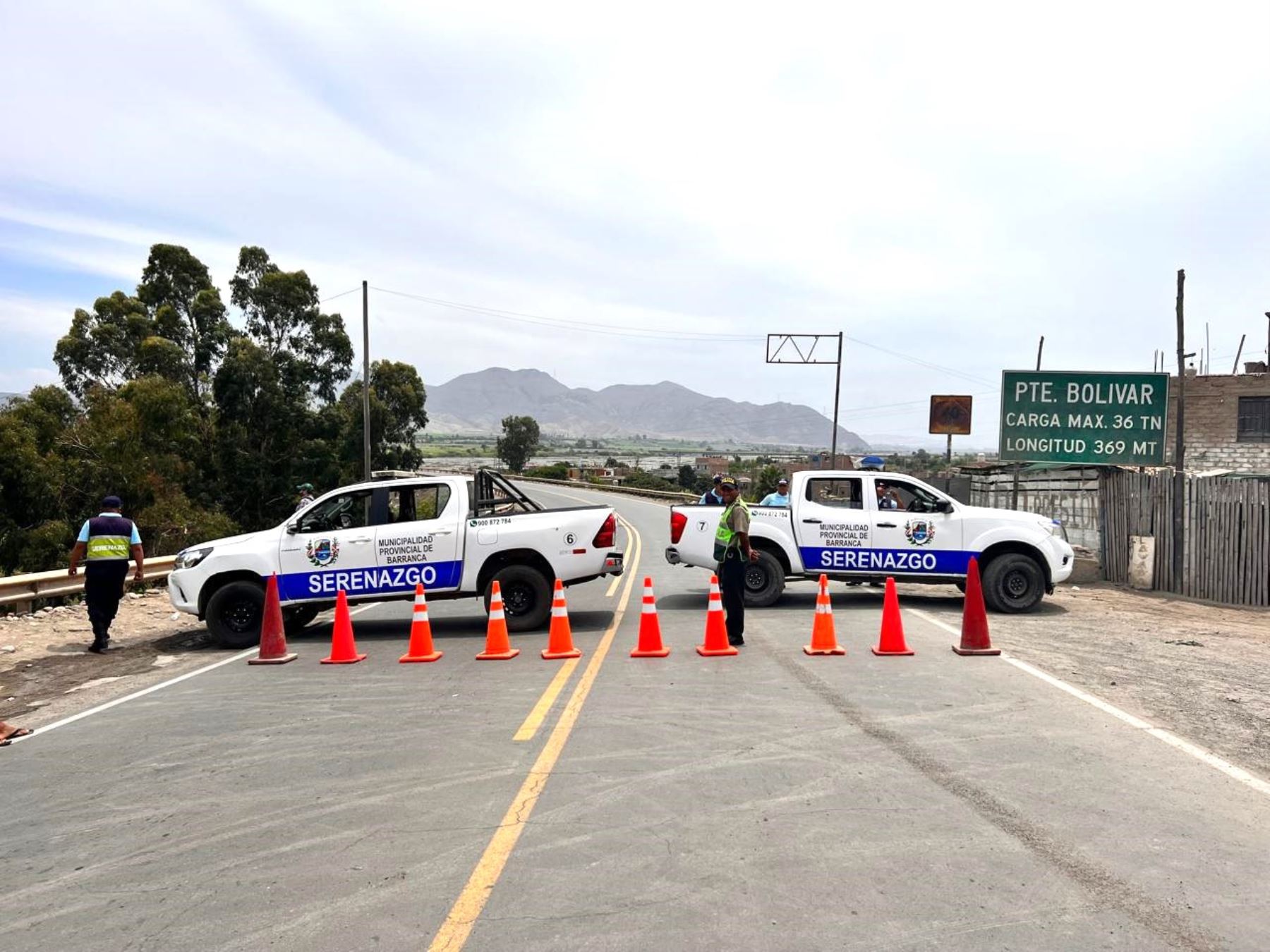 Cierran el puente Pativilca por presentar grietas y aumento del caudal del río que ponen el riesgo citada infraestructura ubicada en el distrito de Pativilca, provincia de Barranca, región Lima. ANDINA/Difusión