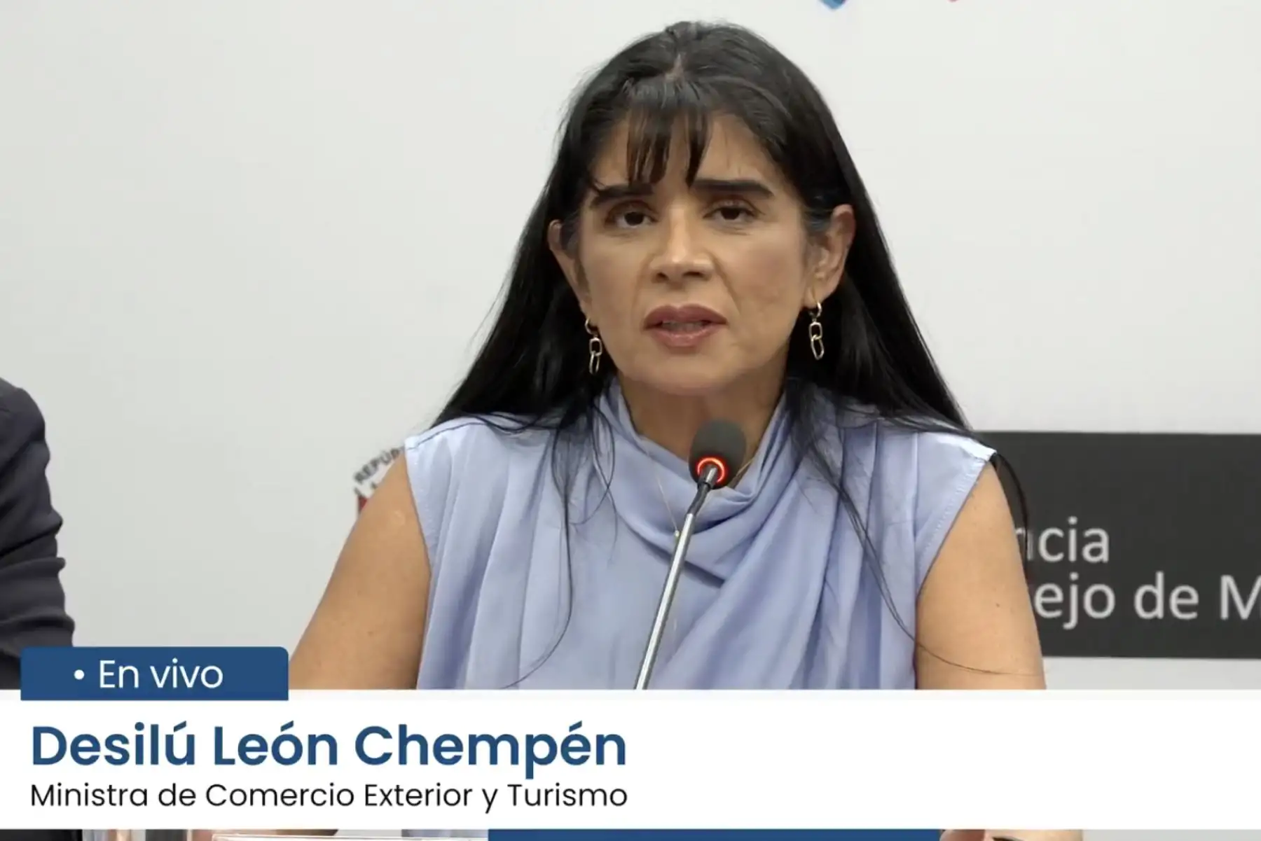 Ministra de Comercio Exterior y Turismo, Desilú León. ANDINA/Difusión