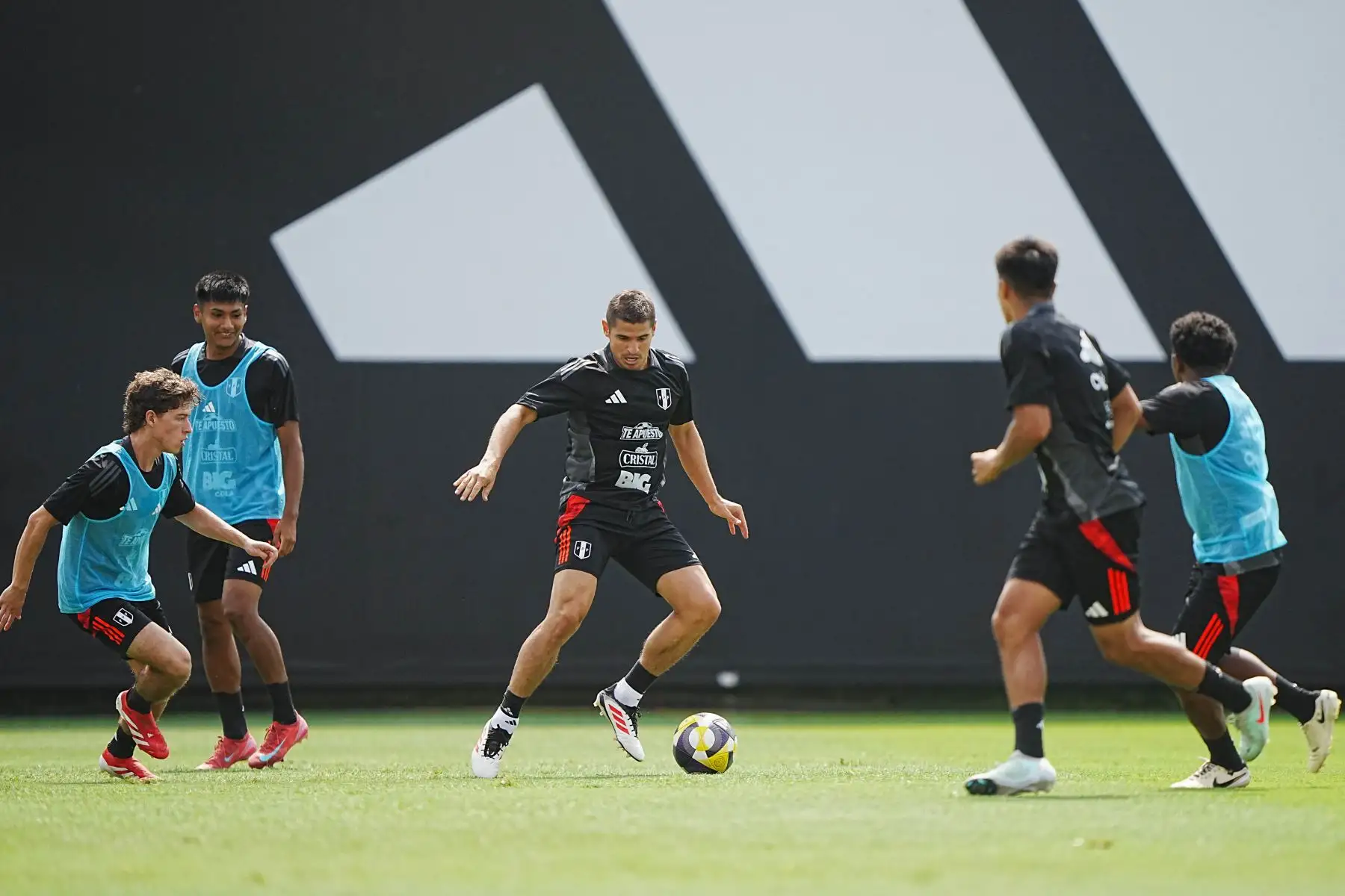 Entrenamiento de la selección peruana con mira a los próximos partidos de las Eliminatorias a la Copa Mundial de la FIFA 2026.  Foto: ANDINA/FPF