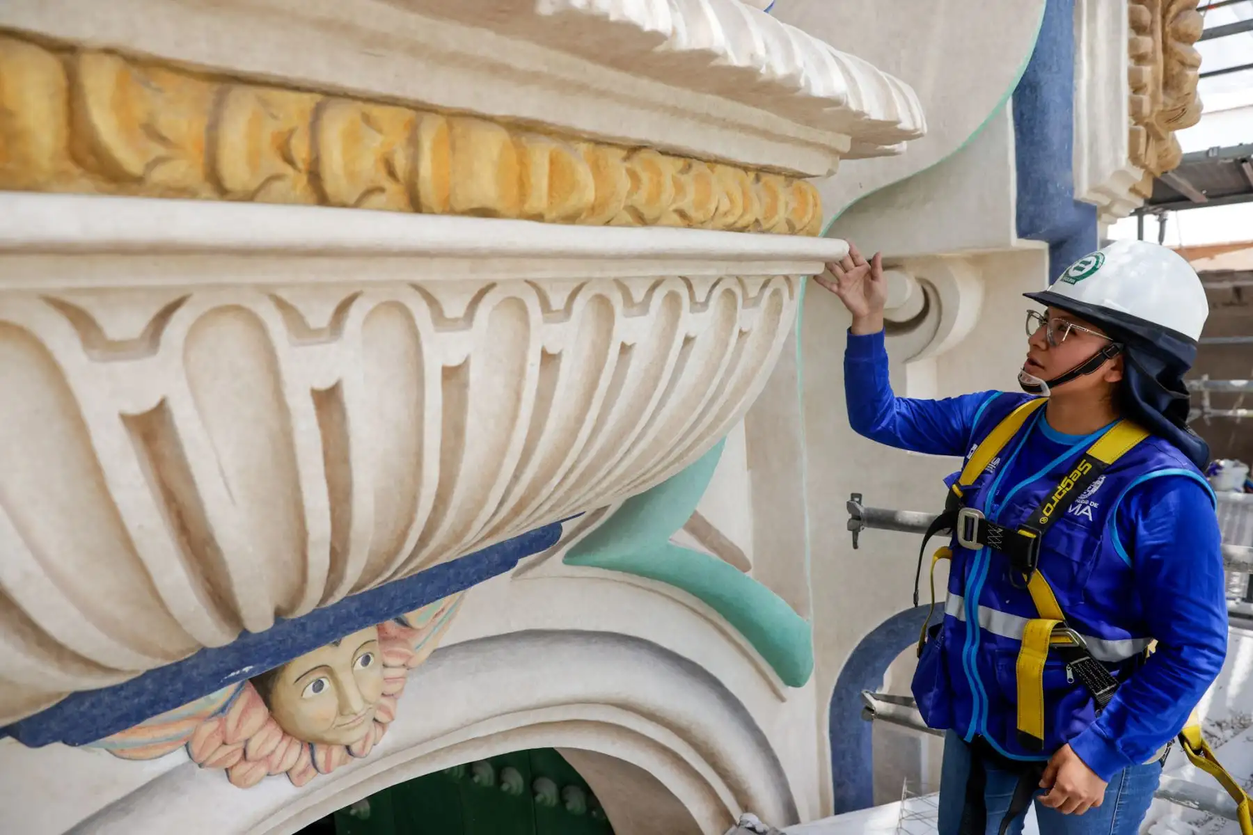 Prolima tuvo que recurrir a documentos gráficos de la década de 1870 con el objetivo de ceñirse al diseño original de la iglesia de la Trinitarias. FOTO: ANDINA/Luis Iparraguirre