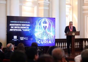 Poder Judicial presenta asistente de inteligencia artificial Curia, que optimizará el servicio de justicia.