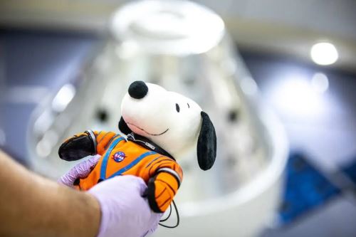 Snoopy fue parte de la misión Artemis I de la NASA, y ahora se busca un nuevo amigo de felpa para Artemis II. Foto: NASA