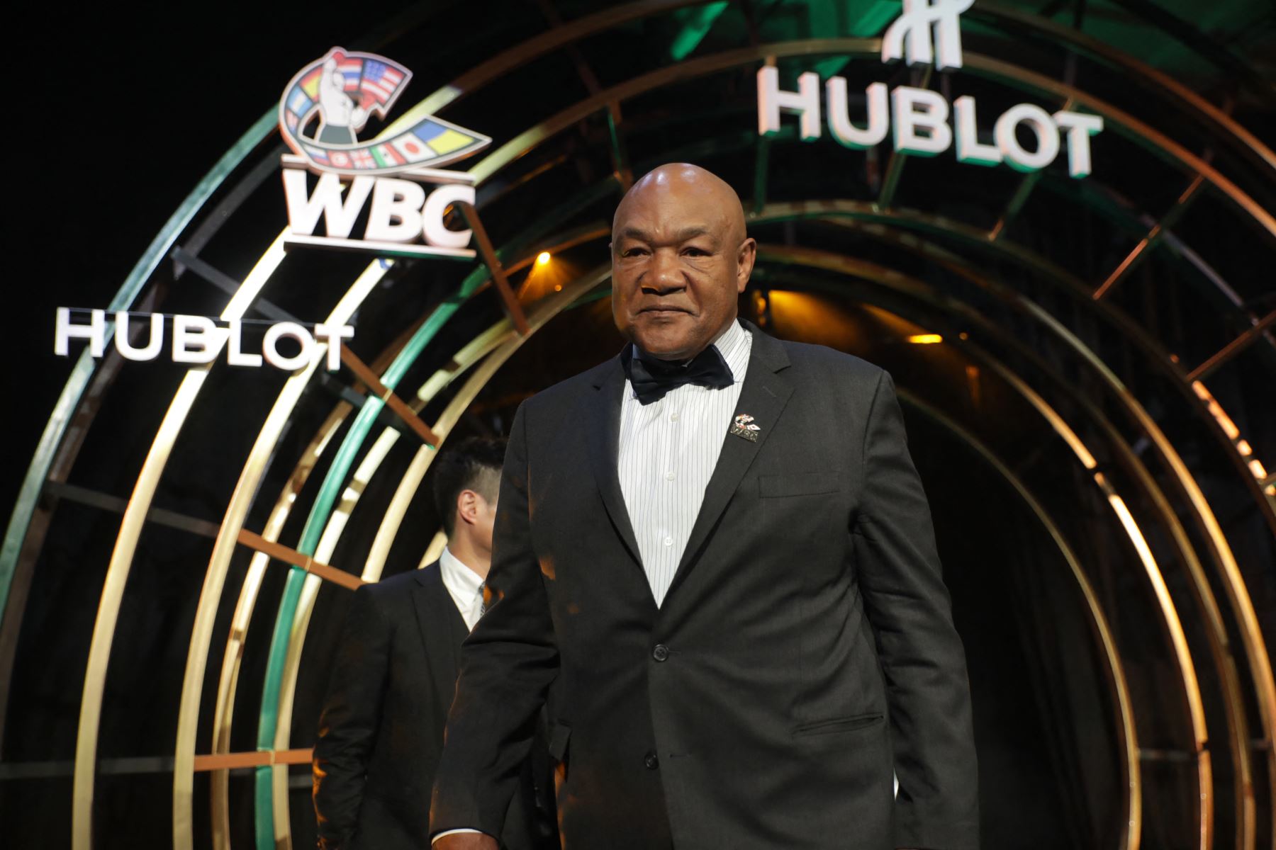 George Foreman asiste a la Gala "Noche de Campeones" de Hublot x WBC en el Hotel Encore el 3 de mayo de 2019 en Las Vegas, Nevada. 
Foto: AFP