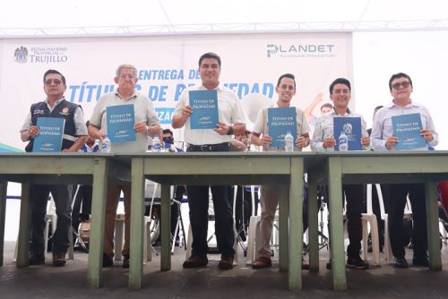 Huanchaco fue uno de los distritos con mayor número de beneficiarios, con un total de 1,526 títulos.