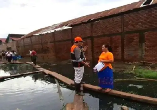 El Gore Ucayali instaló 73 carpas para albergar temporalmente a las familias damnificadas por lluvias intensas y desborde del río Ucayali en los distritos de Callería y Manantay. ANDINA/Difusión