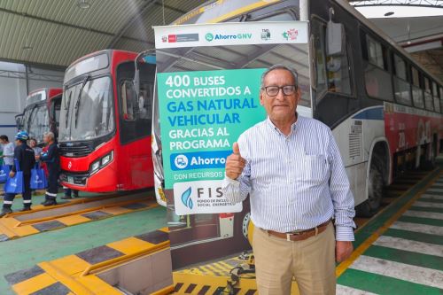 Ministerio de Energía y Minas (MInem), logra la conversión de 400 buses al GNV: Foto: Cortesía.