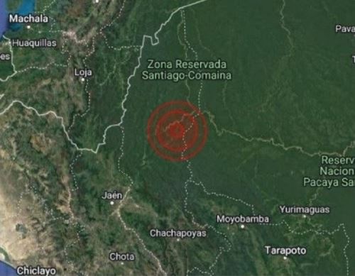 El epicentro del sismo de magnitud 4.0 se localizó cerca de la localidad de Santa María de Nieva, en la región Amazonas.