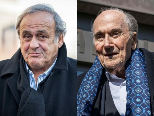 Michel Platini y Joseph Blatter