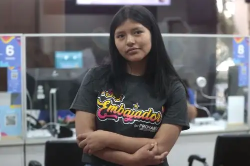 Sheyla Milagros Cruz Yucra , ganadora de Beca 18-2025. Foto: ANDINA/Vidal Tarqui