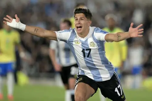 Argentina celebró su clasificación al Mundial 2026 con una contundente goleada sobre Brasil. Foto: AFP