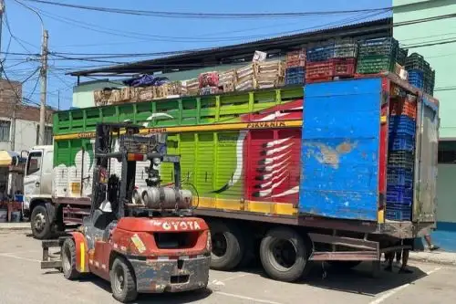 La intervención policial a camión se ejecutó en el distrito chiclayano de Reque, región Lambayeque.